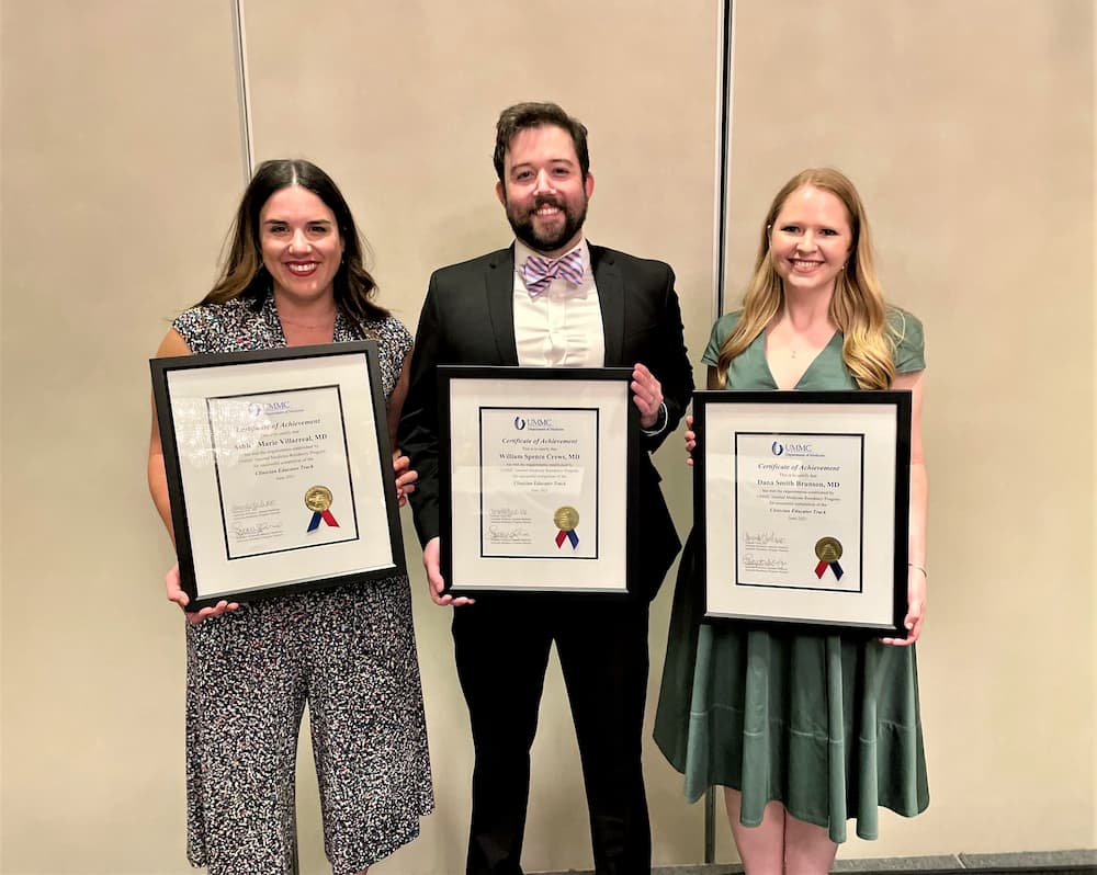 Group photo of the 2021 UMMC Internal Medicine residents in the Clinical Educator track